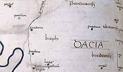 Ptolemy Geographia - Dacia - Central Section