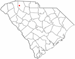 Location of Reidville, South Carolina