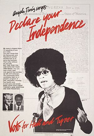 Angela Davis urges - declare your independence - vote for Hall and Tyner LCCN2016648082