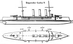 Emperador Carlos V diagrams Brasseys 1906