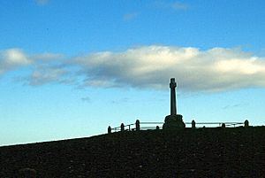 Memorial at Flodden Field, where Marmaduke Constable commanded the left wing