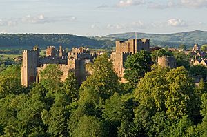 Ludlow Castle from Whitcliffe, 2011
