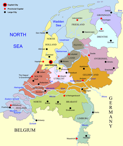Netherlands map large