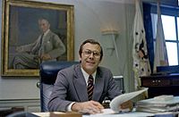 Secretary of Defense Donald Rumsfeld at his office in The Pentagon