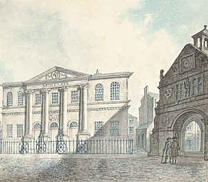 Town Hall Shrewsbury and the Old Market House, 1796