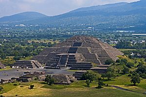 View of Pyramid of the Moon from Pyramid of the Sun, Teotihuacan
