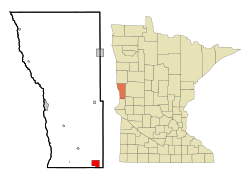 Location of Nashua, Minnesota