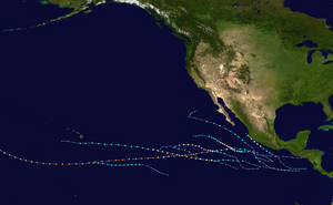 2023 Pacific hurricane season summary map