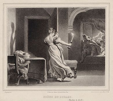 Alexandre Fragonard - Scène de L'orage (Barbier de Séville)
