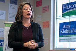 Angie Craig at a campaign event in Apple Valley, Minnesota