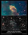 Carina Nebula in Visible and Infrared
