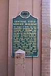Central Title Service Building historical marker Ann Arbor Michigan.JPG