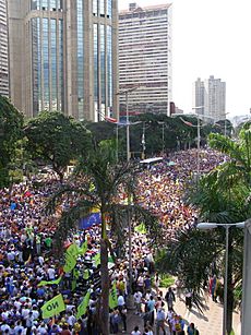 Demostration by the opposition against the reform - caracas