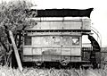Derelict Adelaide & Suburban horse tram car number 18 in Walkerville garden, 1963 (RTHorne)