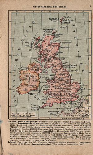 Great Britain and Ireland old german map