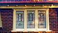 Leadlight windows in Malleny Street, Ashbury. A Californian Bungalow of the 1920's