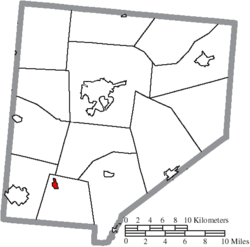 Location of Midland in Clinton County