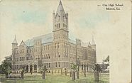 Monroe City High School (Postcard, dated 1907)