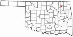 Location of Talala, Oklahoma