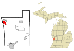 Location of Grand Haven within Michigan