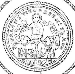 Szilagyomlyo 1b (cropped - detail of the medal of Valens, reverse)