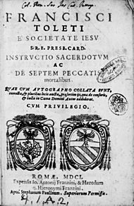Toledo, Francisco – Instructio sacerdotum ac poenitentium, 1601 – BEIC 11511853