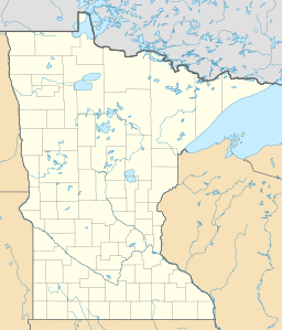 Location of Crystal Lake in Minnesota