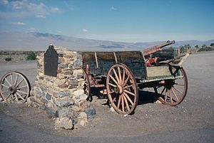 BURNED WAGON MONUMENT, DEATH VALLEY