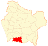 Map of Loncoche commune in Araucanía Region