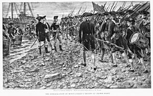 Embarkation of Montgomery's troops at Crown Point