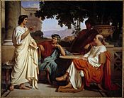 Horace, Virgil and Varius at the house of Maecenas