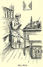 Illustration by Hugh Thomson (1860-1920) of the 1891 reissue of Cranford by Gaskell - frontispiece
