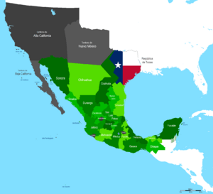 Mapa Mexico 1836