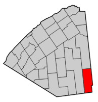 Map highlighting Piercefield's location within St. Lawrence County.