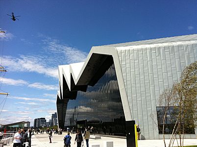 Riverside museum from front