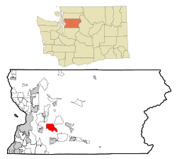 Location of Three Lakes, Washington