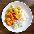 Thai yellow curry with rice