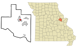 Location of Truesdale, Missouri