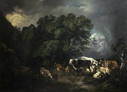 Anne Margaret Coke, Animals Sheltering in a Storm, Shugborough Hall, National Trust