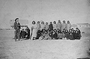 Custer's Washita prisoners at Fort Dodge, 1868
