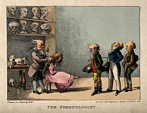 Franz Joseph Gall examining the head of a pretty young girl, Wellcome V0011119