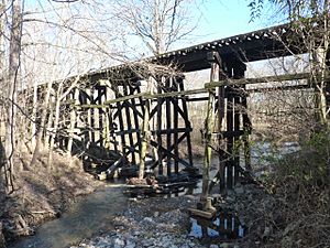 Monroe County - Victor Pike - abandoned railway - trestle - P1120786