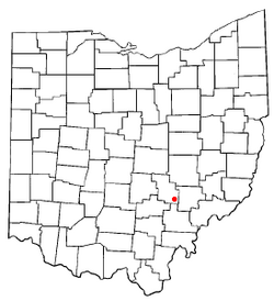 Location of Corning, Ohio