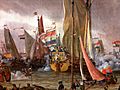 Practice fight of the Dutch Fleet in the honour of Tzar Peter the Great, 1 Sept 1697 by Abrakham Storck (fragment 1)