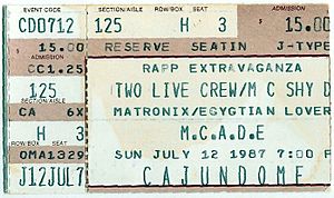 Rapp Extravaganza - July 12, 1987 (ticket)
