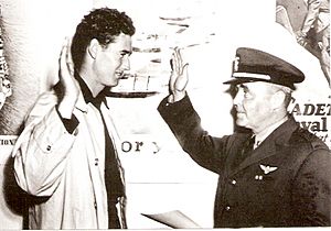 Ted Williams swearing into the Navy 1942.jpg