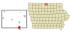 Location of Forest City, Iowa