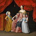 Anne of Austria (Queen mother) with her two sons Louis XIV of France and Philippe, Duke of Orléans (unknown artist)