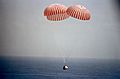 Apollo 9 approaches splashdown