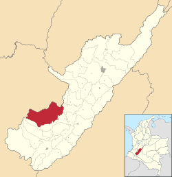 Location of the municipality and town of La Plata, Huila in the Huila Department of Colombia.